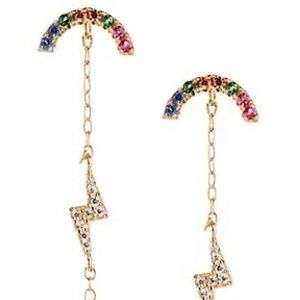 LUNA JAMES
Crystal-Embellished Drop Earrings Gold
